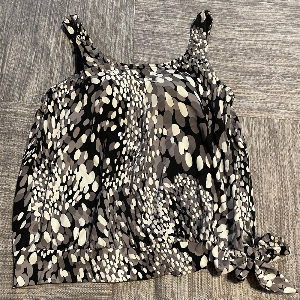 Swimsuits for all side tie blouson tankini top and swim shorts